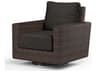 Montecito Cognac Wicker Cushion Lounge Chair