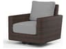 Montecito Cognac Wicker Cushion Lounge Chair