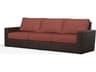 Montecito Cognac Wicker Cushion Sofa
