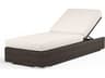 Montecito Cognac Wicker Cushion Chaise Lounge