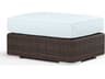 Montecito Cognac Wicker Cushion Ottoman