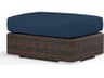 Montecito Cognac Wicker Cushion Ottoman