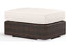 Montecito Cognac Wicker Cushion Ottoman