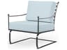 Provence Pewter Wrought Iron Cushion Lounge Chair