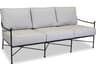 Provence Wrought Iron Outdoor Sofa in Century Pewter