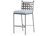 Provence Pewter Wrought Iron Cushion Bar Stool