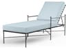 Provence Pewter Wrought Iron Cushion Chaise Lounge