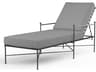 Provence Pewter Wrought Iron Cushion Chaise Lounge