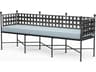 Provence Pewter Wrought Iron Cushion Bench