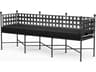 Provence Pewter Wrought Iron Cushion Bench