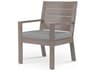 Laguna Driftwood Aluminum Cushion Dining Chair