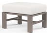 Laguna Light Wood Aluminum Cushion Ottoman