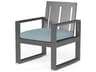 Redondo Slate Aluminum Cushion Dining Chair