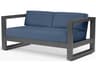 Redondo Slate Aluminum Cushion Loveseat