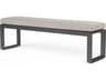 Redondo Slate Aluminum Cushion Bench