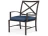 La Jolla Espresso Aluminum Cushion Dining Chair