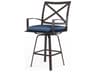 La Jolla Espresso Aluminum Cushion Bar Stool