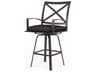 La Jolla Espresso Aluminum Cushion Counter Stool