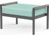 Pietra Graphite Aluminum Cushion Ottoman