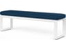 Newport Frost Aluminum Cushion Bench