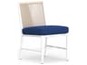 Sabbia White Aluminum Cushion Dining Chair
