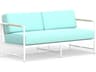 Sabbia White Aluminum Cushion Loveseat