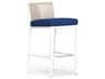 Sabbia White Aluminum Cushion Bar Stool