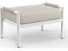 Sabbia Whites creams beiges Aluminum Cushion Ottoman