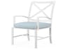 Bristol White Aluminum Cushion Dining Chair