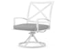 Bristol White Aluminum Cushion Dining Chair