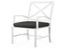 Bristol White Aluminum Cushion Dining Chair