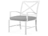 Bristol White Aluminum Cushion Dining Chair