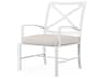 Bristol White Aluminum Cushion Dining Chair