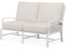 Bristol White Aluminum Cushion Loveseat
