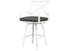 Bristol White Aluminum Cushion Bar Stool