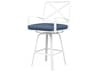 Bristol White Aluminum Cushion Counter Stool