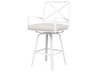 Bristol White Aluminum Cushion Counter Stool