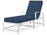 Bristol White Aluminum Cushion Chaise Lounge