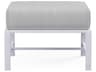 Bristol White Aluminum Cushion Ottoman