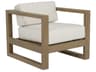 Coastal Teak Light Wood Cushion Lounge Chair