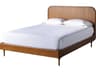 Madri King Wood Bed Modern Minimalist Design Brown