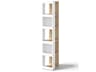 Ella Melamine Light Oak & Pure White Bookcase