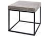 Petra Square Concrete Look & Black End Table