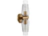 Rex 2-Light Patina Brass Wall Sconce