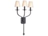 La Brea 3-Light French Iron Black Wall Sconce