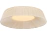 Kenton 1-Light Vintage Gold Leaf Off White Drum Flush Mount