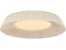 Kenton 1-Light Vintage Gold Leaf Off White Drum Flush Mount