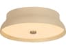 Shore 1-Light Patina Brass Cream Gesso Off White Round Flush Mount