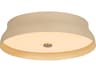 Shore 1-Light Patina Brass Cream Gesso Off White Round Flush Mount