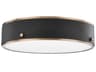 Eli LED Flush Mount Ceiling Light in Patina Brass and Soft Black